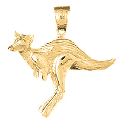 10K, 14K or 18K Gold Kangaroo Pendant