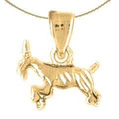 14K or 18K Gold 3D Goat Pendant