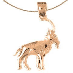 14K or 18K Gold Goat Pendant