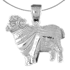 10K, 14K or 18K Gold Sheep Pendant