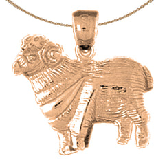 10K, 14K or 18K Gold Sheep Pendant