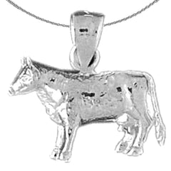 14K or 18K Gold Cow Pendant