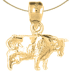 14K or 18K Gold Cow Pendant