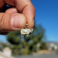 14K or 18K Gold Cow Pendant
