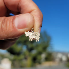 14K or 18K Gold Cow Pendant