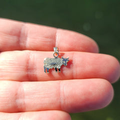14K or 18K Gold Cow Pendant