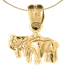 14K or 18K Gold Cow Pendant