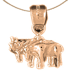 14K or 18K Gold Cow Pendant