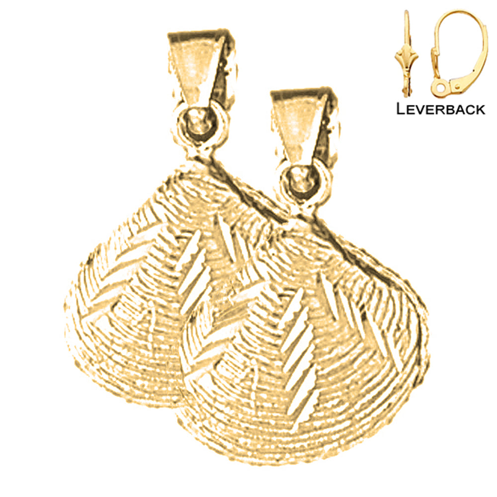 14K or 18K Gold Shell Earrings
