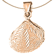 10K, 14K or 18K Gold Shell Pendant