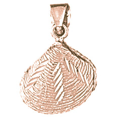 10K, 14K or 18K Gold Shell Pendant