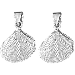 Sterling Silver 22mm Shell Earrings