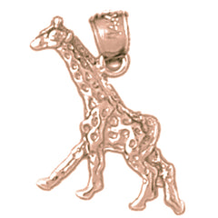 14K or 18K Gold Giraffe Pendant