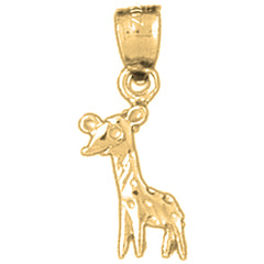 14K or 18K Gold Giraffe Pendant