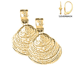 14K or 18K Gold Shell Earrings