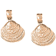 14K or 18K Gold 18mm Shell Earrings