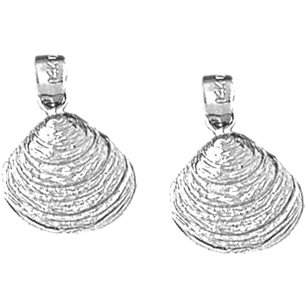 Sterling Silver 18mm Shell Earrings