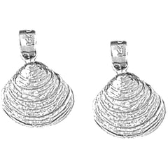 Sterling Silver 18mm Shell Earrings