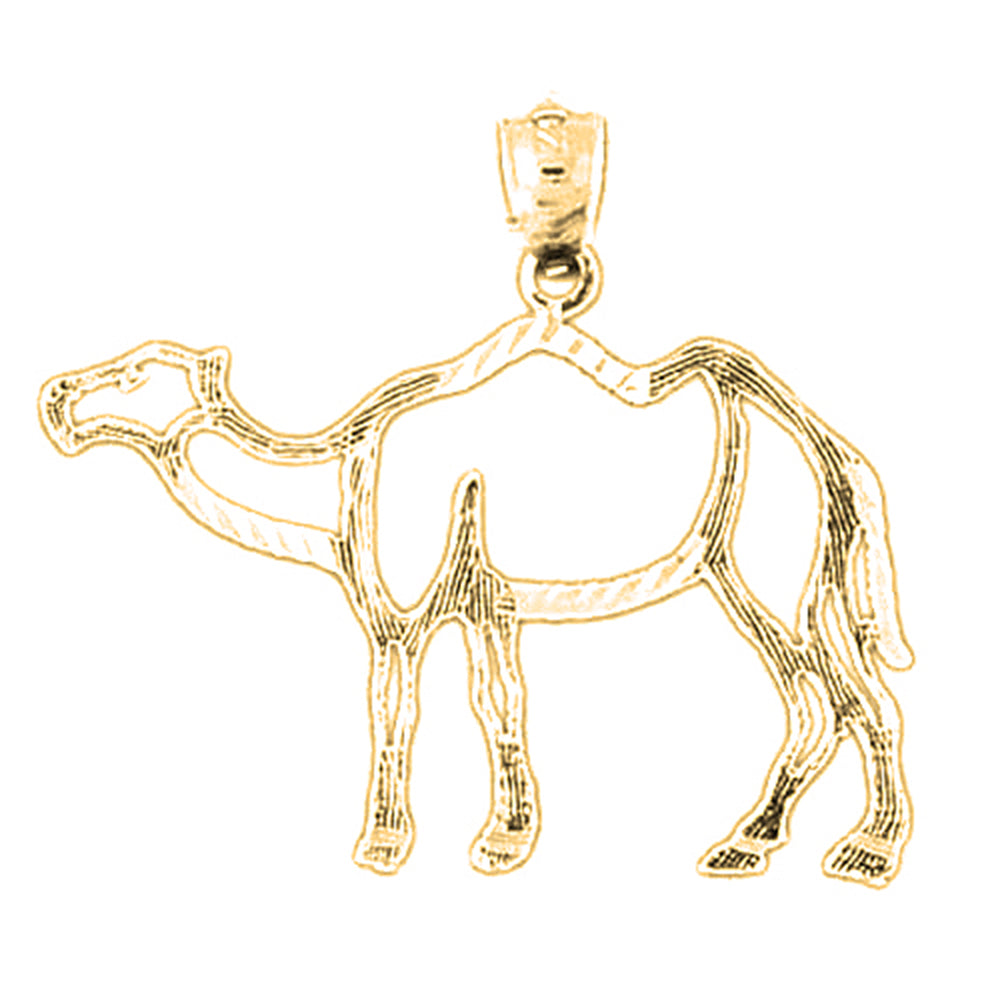 14K or 18K Gold Camel Pendant