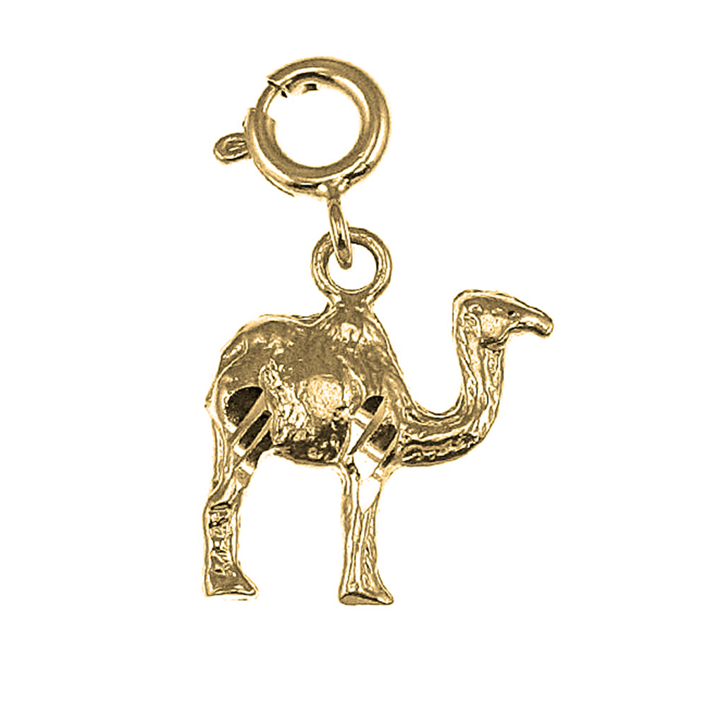 14K or 18K Gold Camel Pendant