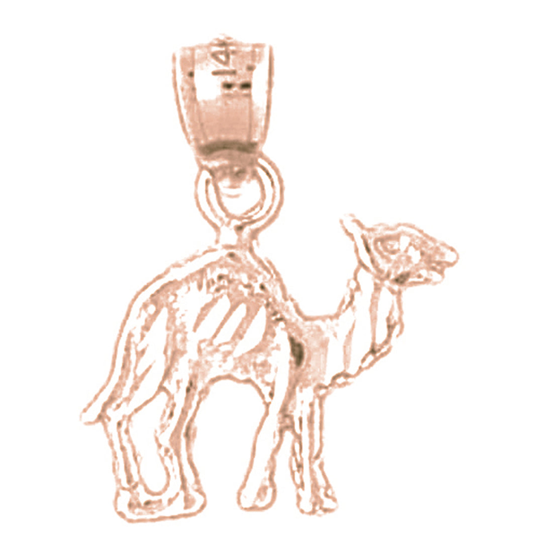 14K or 18K Gold Camel Pendant