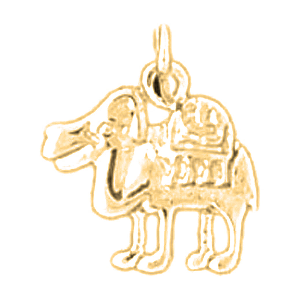 14K or 18K Gold Camel Pendant