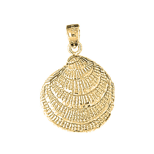 10K, 14K or 18K Gold Shell Pendant