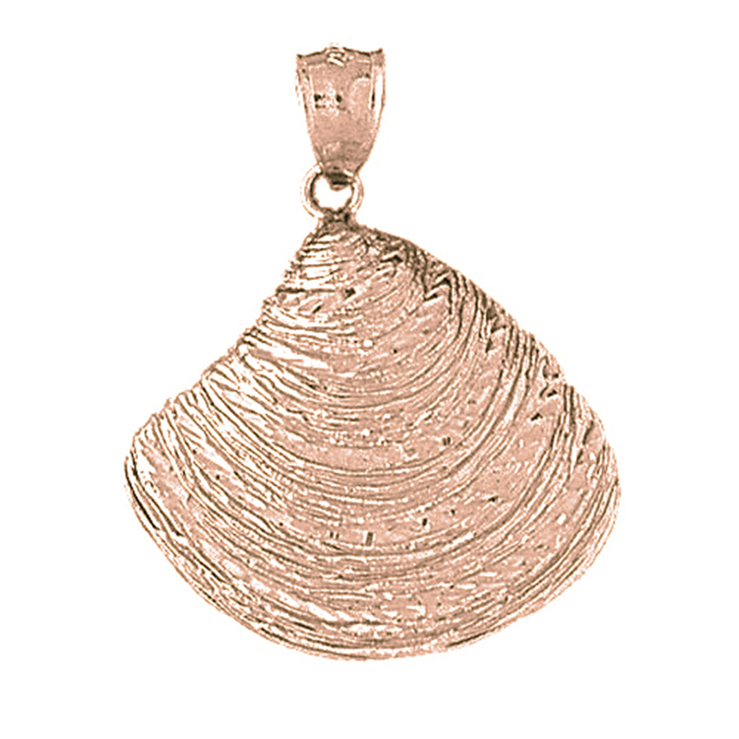 10K, 14K or 18K Gold Shell Pendant