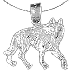 14K or 18K Gold Coyote Pendant