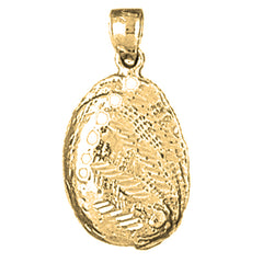 10K, 14K or 18K Gold Shell Pendant