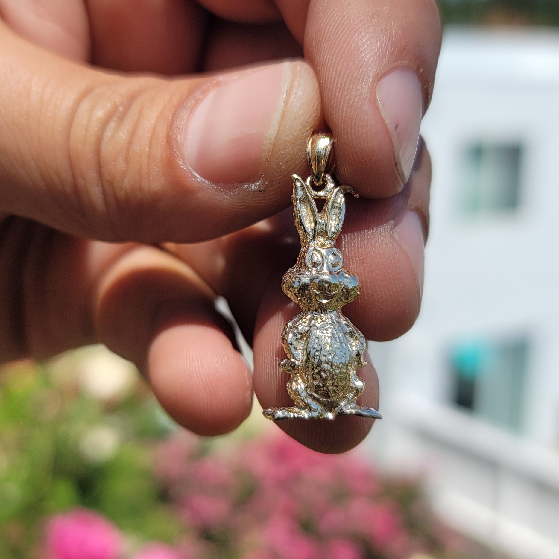 10K, 14K or 18K Gold Rabbit Pendant