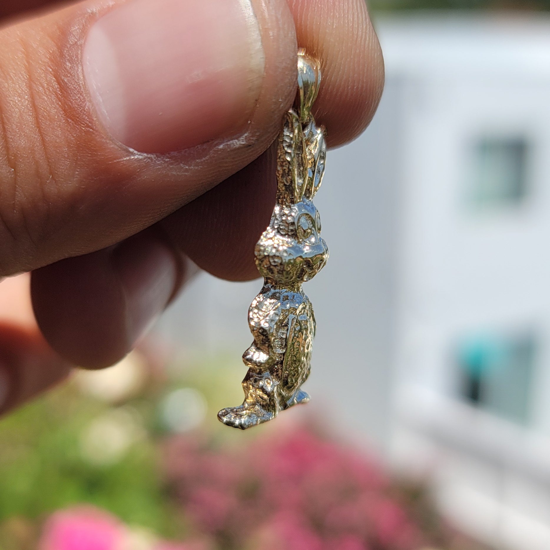 10K, 14K or 18K Gold Rabbit Pendant