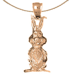 10K, 14K or 18K Gold Rabbit Pendant