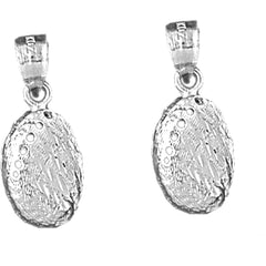 Sterling Silver 23mm Shell Earrings