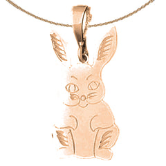 10K, 14K or 18K Gold Rabbit Pendant