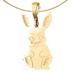 10K, 14K or 18K Gold Rabbit Pendant