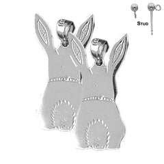 14K or 18K Gold Rabbit Earrings