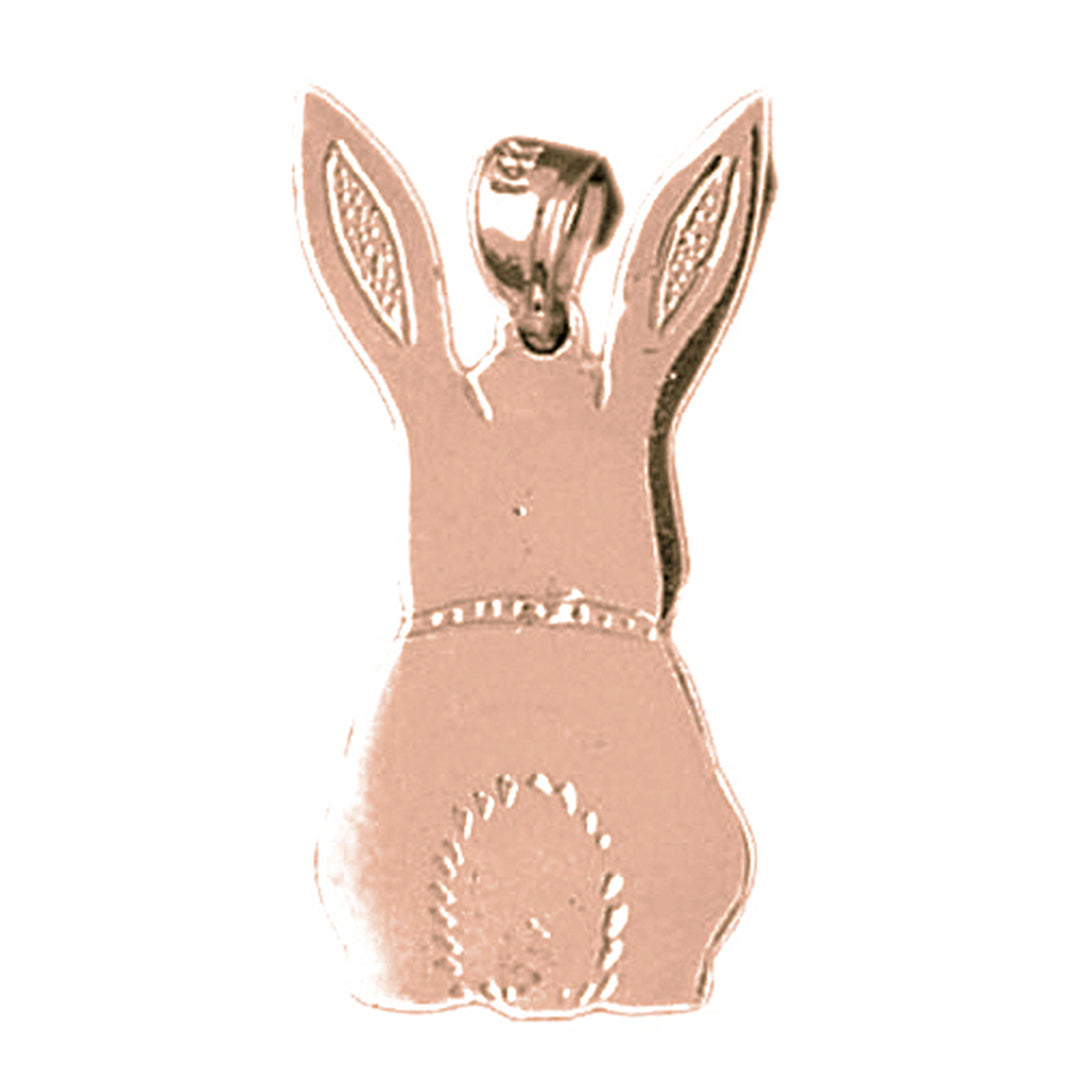 10K, 14K or 18K Gold Rabbit Pendant