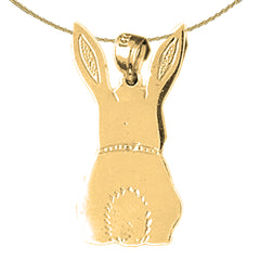 10K, 14K or 18K Gold Rabbit Pendant