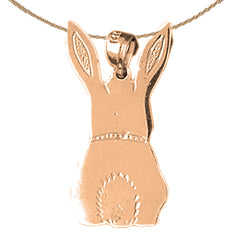 10K, 14K or 18K Gold Rabbit Pendant