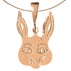 10K, 14K or 18K Gold Rabbit Pendant