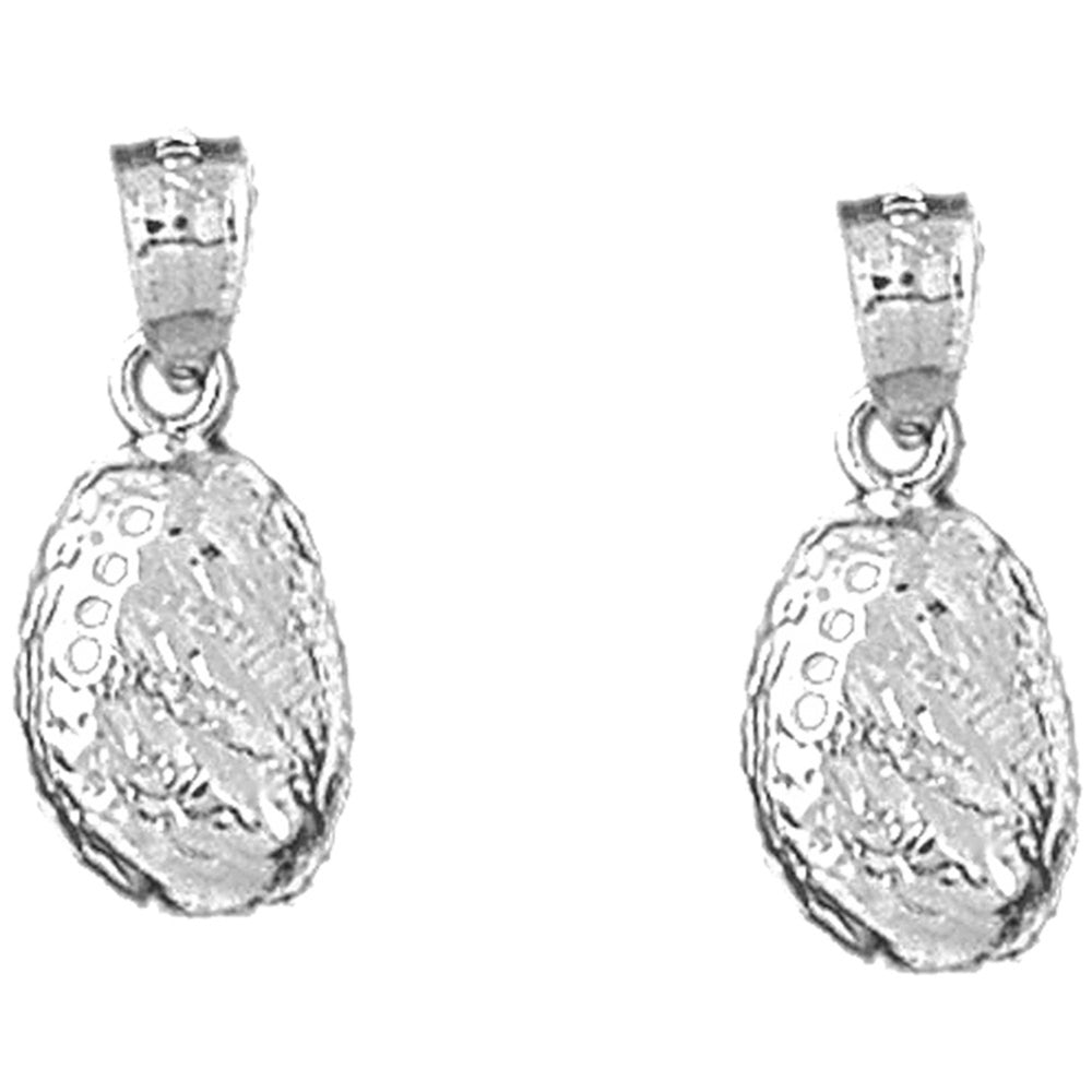 Sterling Silver 21mm Shell Earrings