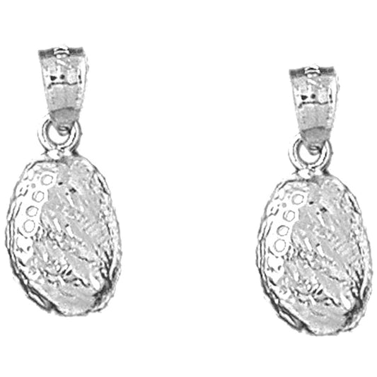 Sterling Silver 21mm Shell Earrings