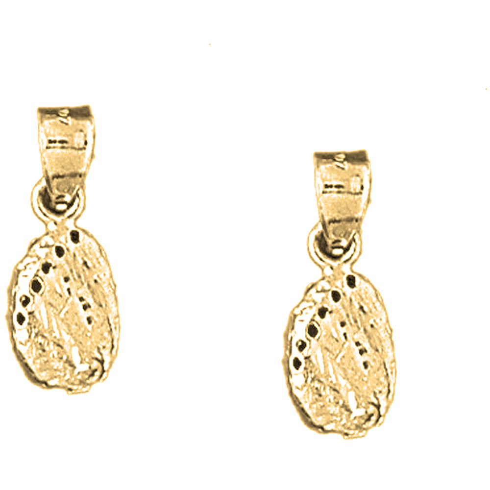 Yellow Gold-plated Silver 19mm Shell Earrings