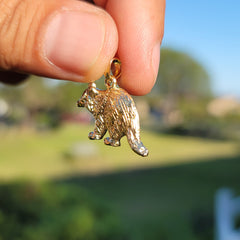 10K, 14K or 18K Gold Raccoon Pendant