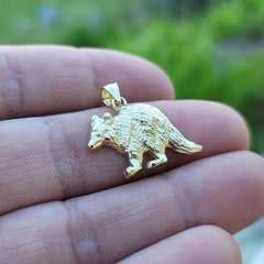 10K, 14K or 18K Gold Raccoon Pendant