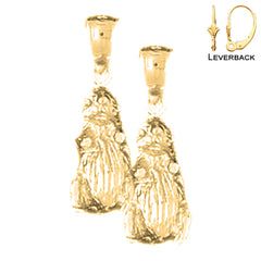 Pendientes de nutria de plata de ley de 22 mm (chapados en oro blanco o amarillo)