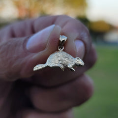 14K or 18K Gold Beaver Pendant