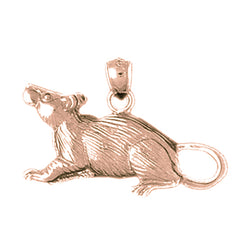 10K, 14K or 18K Gold Rat Pendant