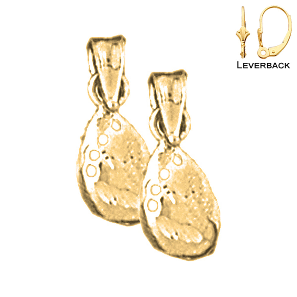 14K or 18K Gold Shell Earrings